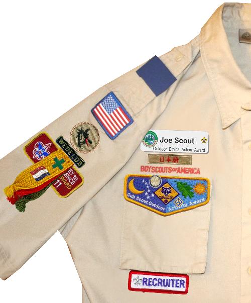 webelo shirt badge placement