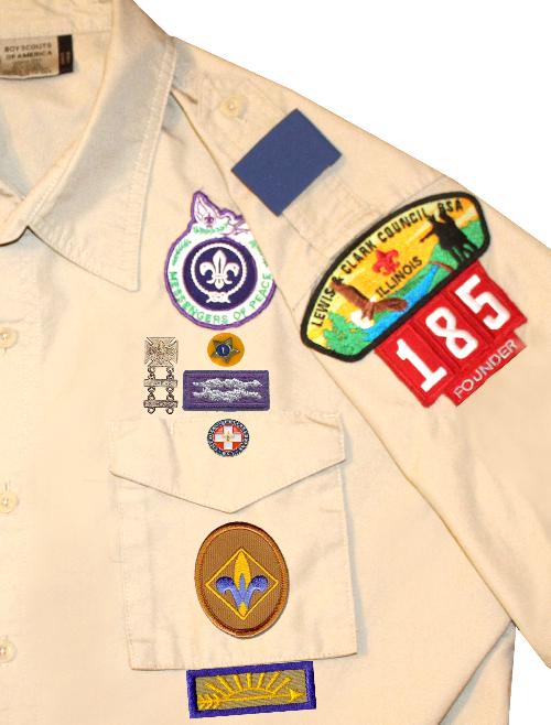 bsa badge placement on shirt